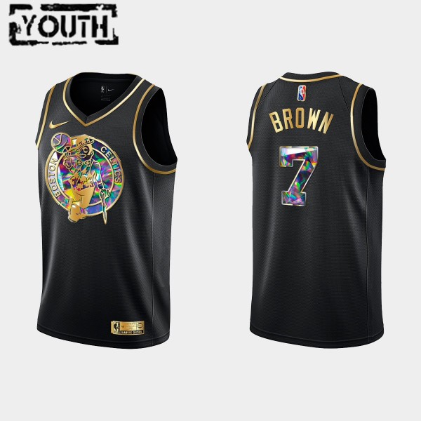 NBA Boston Celtics Trikot Jaylen Brown 7 Nike 2021-22 Schwarz Golden Edition 75th Anniversary Diamond Swingman - Kinder NBA Boston Celtics Trikot Jaylen Brown 7 Nike 2021-22 Schwarz Golden Edition 75th Anniversary Diamond Swingman - Kinder